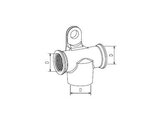T-Stykke M16xM16xM16 - 7863