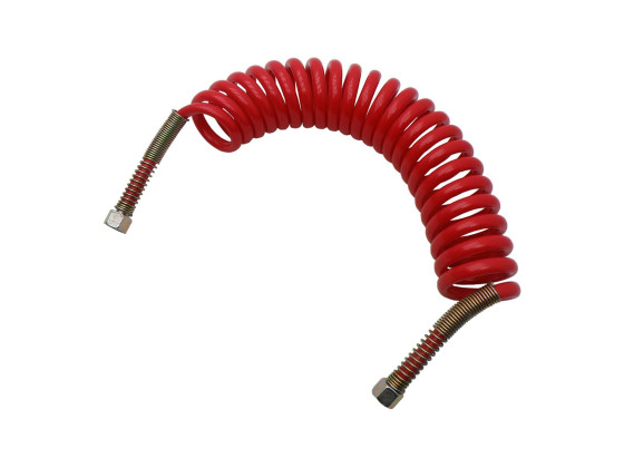 Luftslange armert PU rød  - Strekk 5,5 m. arbeidsl 4,5 m.24 vkl