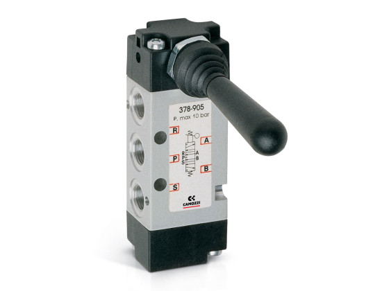 Manuell Ventil 5/3ventil fjærbelastet - 378-905-1/8