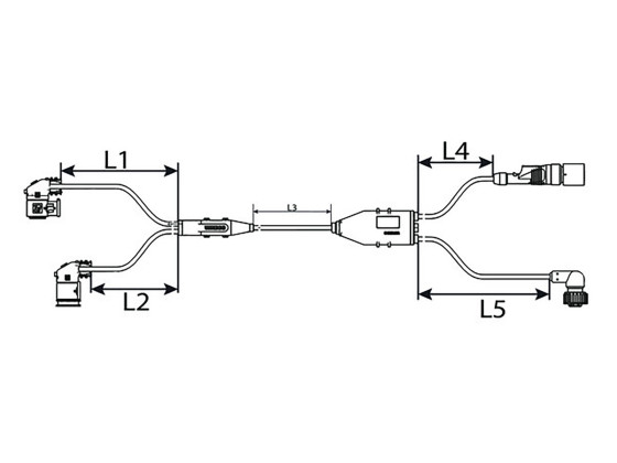 Wabco split kabel TEBS E subsystem OptiLink og Smartboard - 4499343300