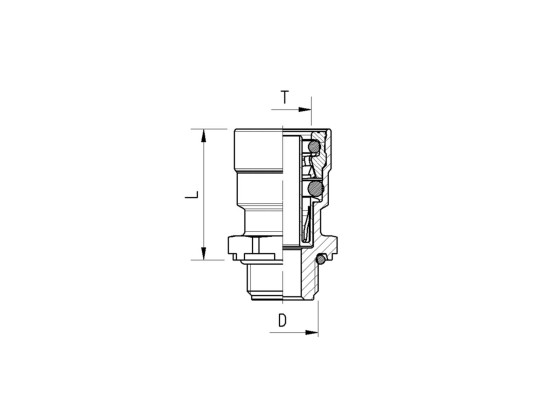 Overgang 1/2"- M16x1,5 - Raufoss 90112716