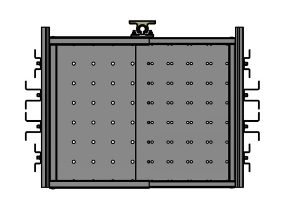 Flexiskuff galv. f/kasse L: 400-600 mm. x D: min. 500 mm.