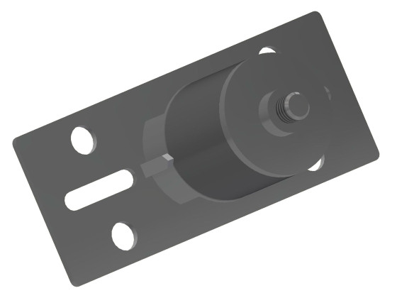 Brakett markeringslampe 110x45 mm  f/rør - 20241404