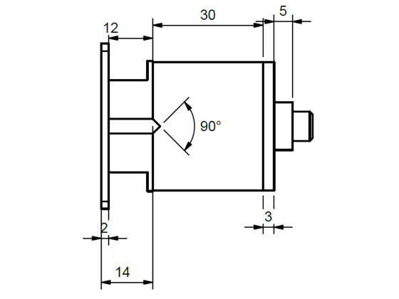 Brakett markeringslampe 110x45 mm  f/rør - 20241404