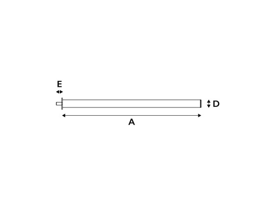 Parlok rør m/flange M16 ø42mm - 100331