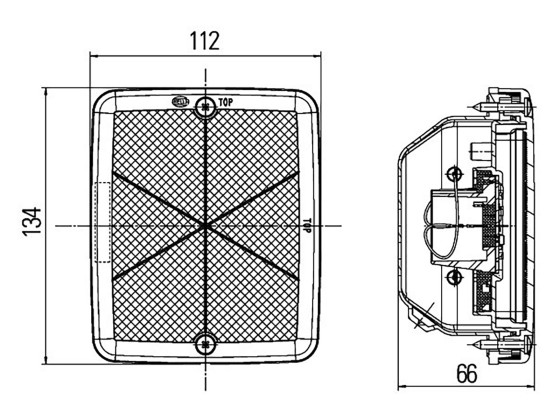 Tåkebaklykt - 24V - innsats