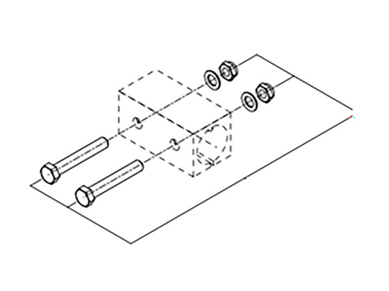 Boltsett (2 stk) for GZU trekkstang - Inneholder 2 bolter og muttere.  - Y255000220