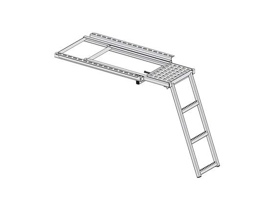 Uttrekkstige m/3 trinn zinkgalvanisert