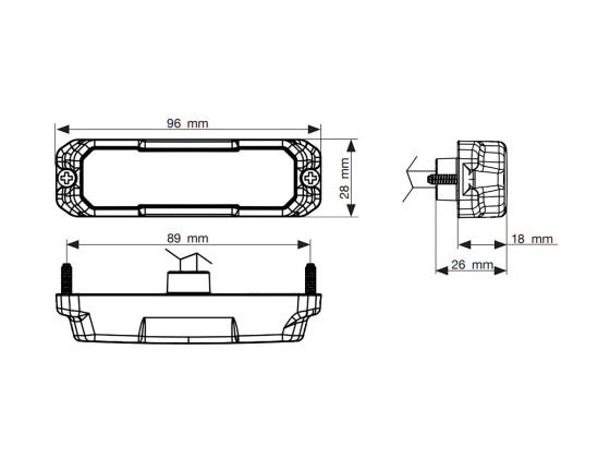 Aspöck StrobeFAB I. ADR-godkjent Varsellys 4 LED