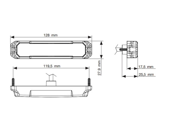 Aspöck StrobeFAB II. ADR-godkjent Varsellys 6 LED.