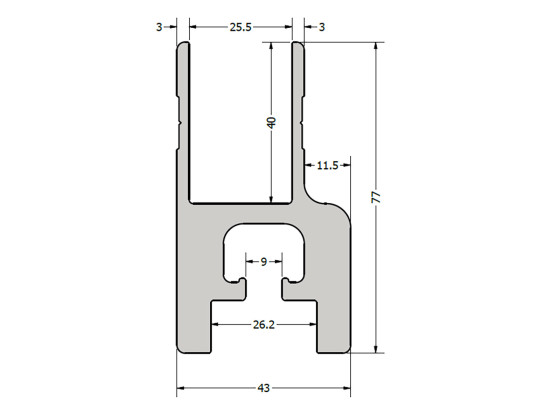 Kantprofil 6000x25mm for K30