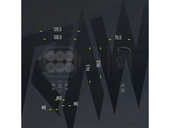 RAW NOVO PRO arbeidslys 106mm