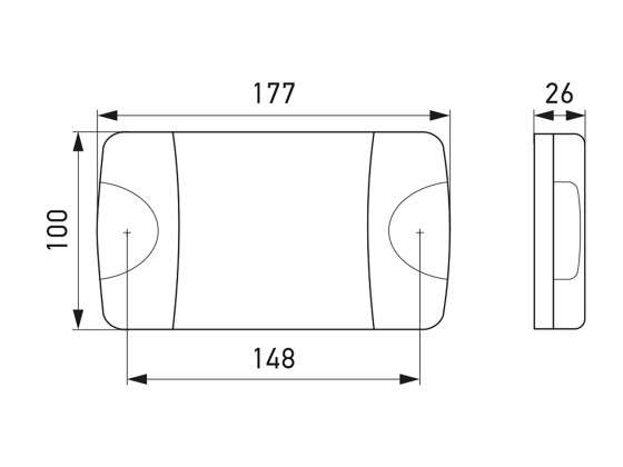 DuraLED-S Ryggelys. 12/24V. ADR