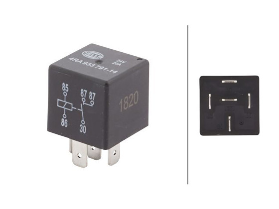 Arbeidsrele 24V 30A u/H 2X87