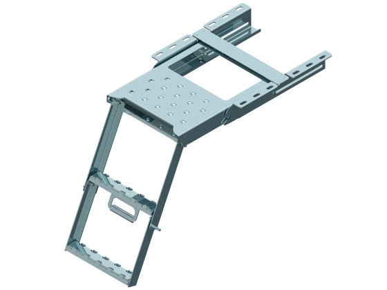 Uttrekkstige m/2 trinn og plattform 421x471mm - TL818001