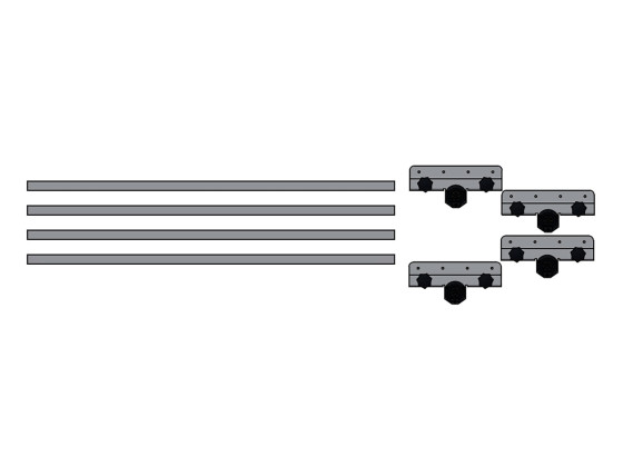Breddemarkering m/lys, Godkj SE/EU/NO rektang Sett m/4 skilt