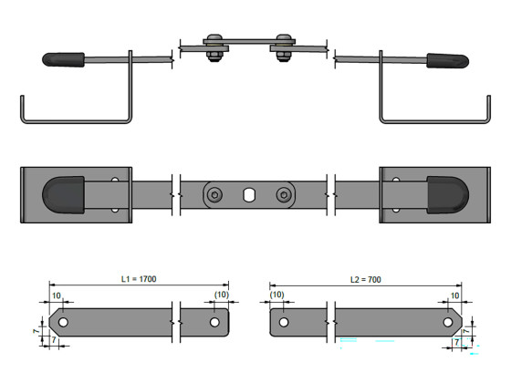 Stanglås kit 1700/700mm t/ 314070