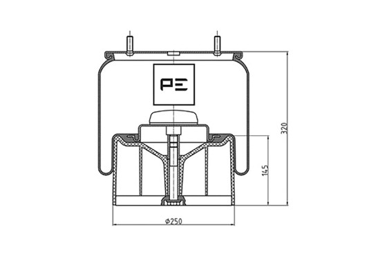 Luftbelg bpw 36 K . 4881N  405.796.00 - 05.429.43.41.0 - 05.429.41.01.0