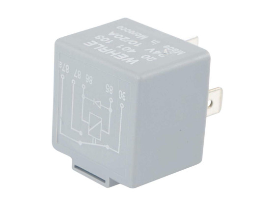 Mini rele 24V 10/20A 87A m/diode