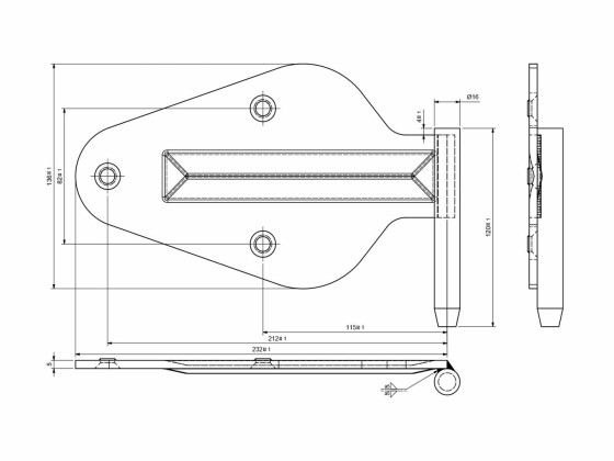 Hengselplate spes. galv v - 20386