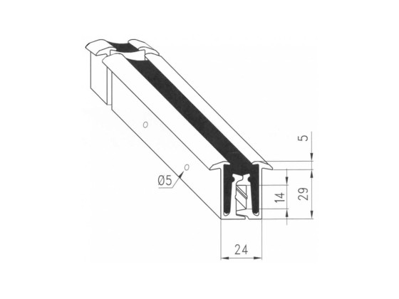 Poliallhengsel 29 mm 2,4 m - 2554