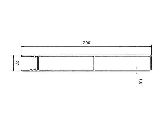 Overprofil  200mm 7.500mm - B1000