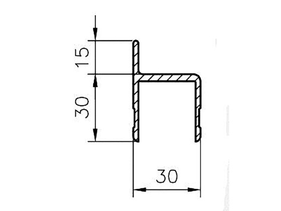 Kantlist med flens - B1032