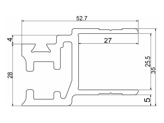 Kantlist sidelem alu K20 6m - 32201
