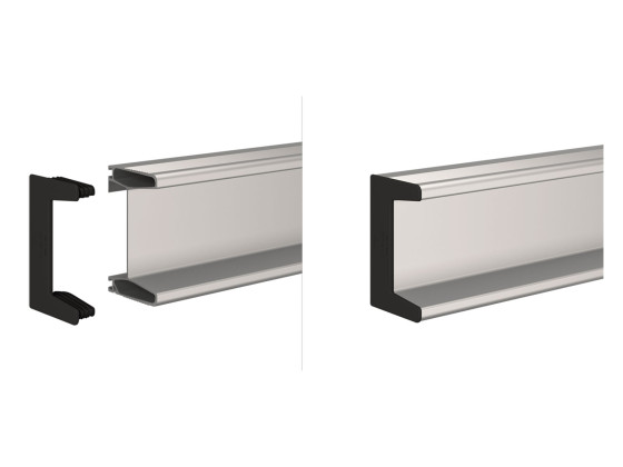 Lyktebjelke Underkjøringshinder alu 2400mm anodisert - TK7830. Inkl endestykker