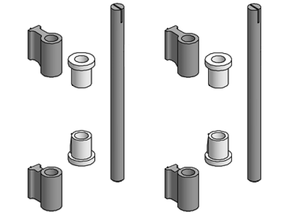 Hengsel PWP for påsveising, komplett - P1000