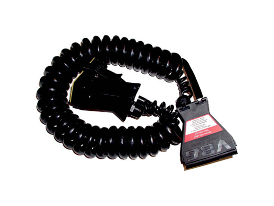 Spiralkabel m/støpsel VBG 17-polet  - 70270045