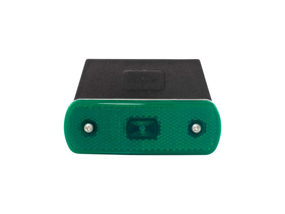 Funksjonslys  12/24V LED grønn 500mm kabel - Med monterings konsoll