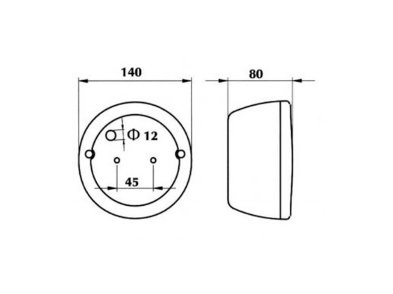 Glass for Baklykt 3-kammer 430995.