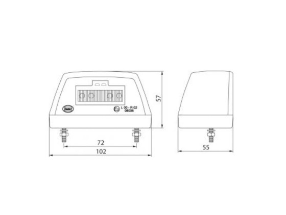 NORDLYS Nummerskiltlys LED 24V - svart