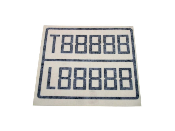 Vægttavle, 5 cifre sort - 85078