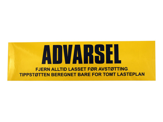 Tippstøtte-skilt i Klistrelapp - .