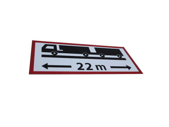 Skilt 22 m 700x300mm - 10516001
