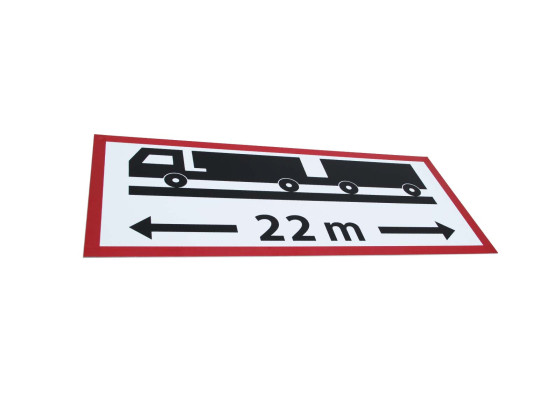 Skilt 22m  1000x500mm