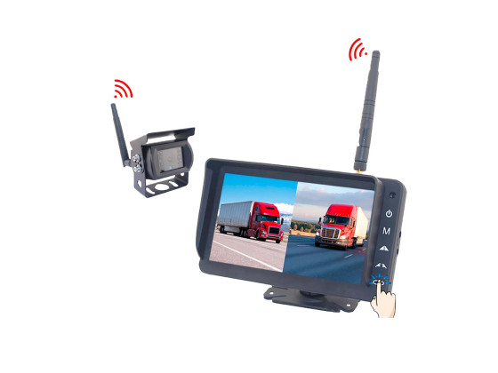 Bevocam 7" skjerm og 1 stk kamera AHD trådløst touch betjening u/lukker - CM-718MDW-HD+AC-301MDW-HD