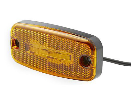 Markeringslampe Hella m/refleks gul 24V 5m - 2PS 345 600-137