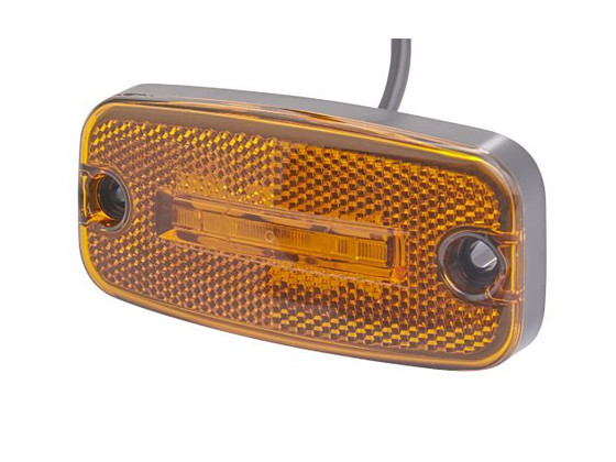 HELLA Markeringslampe LED Orange m/refleks, 12 Volt, 0.5m