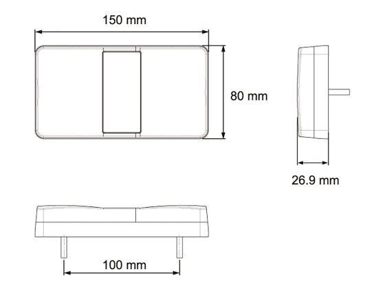 Lucidity Led, Multi-funk. Bak , brems, blink, ADR, 12-24V - 26002-AR