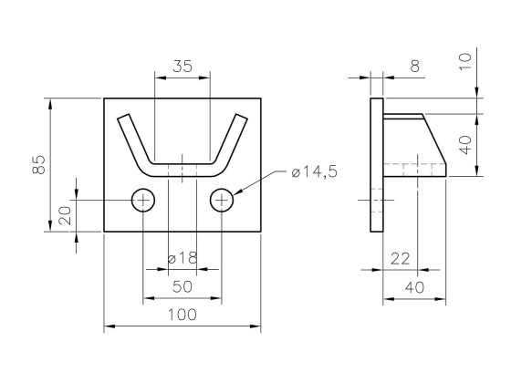 Nedre/øvre fleksifeste galvanisert  - 3047