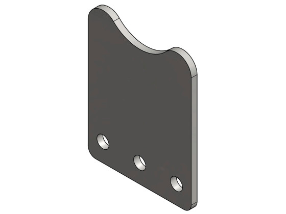 Platefeste, 140x180x8 mm 3-hull 3xØ16,5 RÅ