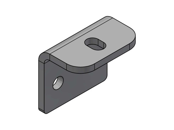 Flexifeste 80x60x90x8mm tverrående ovalt hull 16x24 galv - ALB109104 US 11088