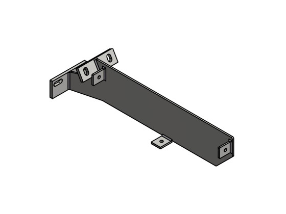 Brakett for nettkasser høyre - galvaniserte