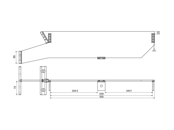 Brakett for nettkasser høyre - galvaniserte