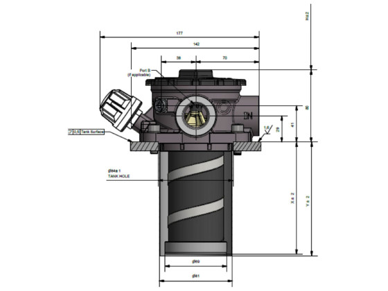 Toppdeksel for type GLF1 filter