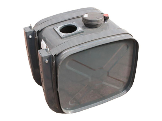 Hydrauliktank stål 60L L400mm primet, grå - AX40