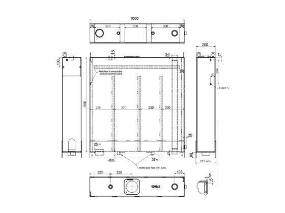 Hydraulikktank 200Lspes.200x1000x1000mm - Inkl. filter